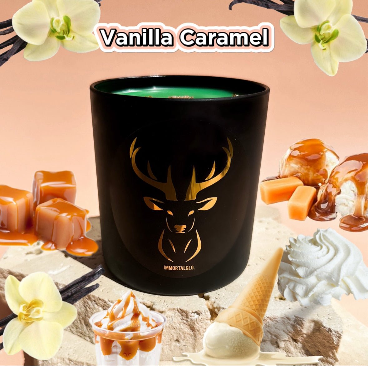 Gold Flake Christmas Coconut Soy Candles - IMMORTALGLO.