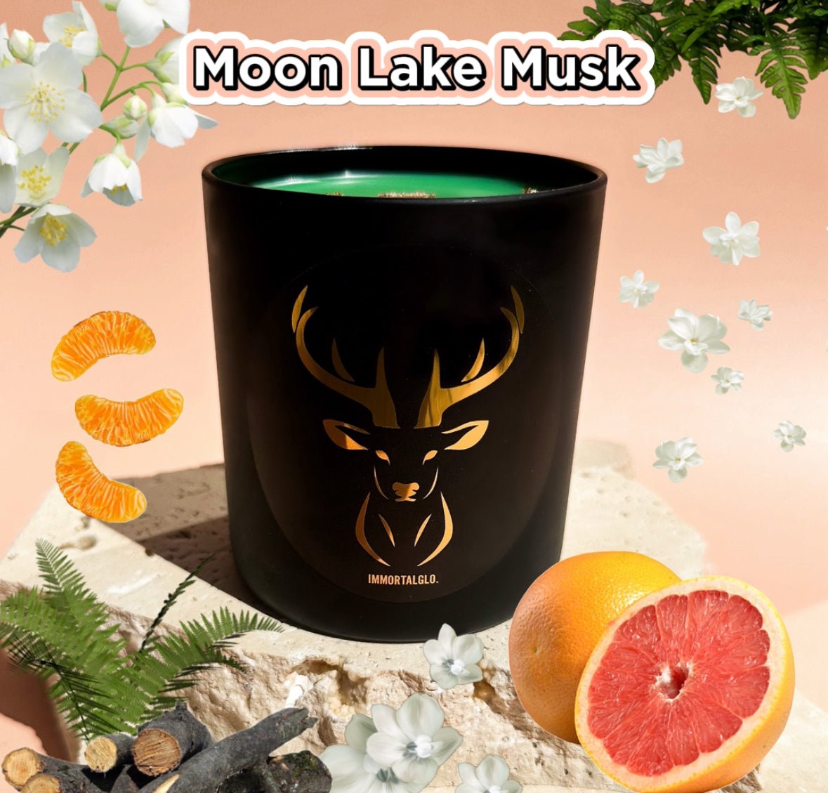 Gold Flake Christmas Coconut Soy Candles - IMMORTALGLO.
